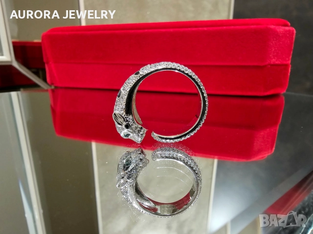 CARTIER Panthere de Cartier White Gold Full Diamonds Дамски Пръстен, снимка 8 - Пръстени - 52879572