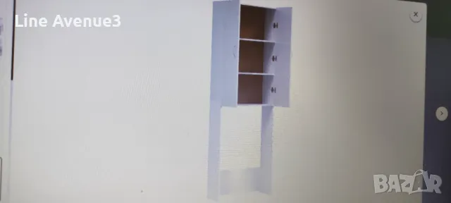  Шкаф за пералня ,тоалетна чиния  бял, 64x25,5x190 см, снимка 4 - Шкафове - 49902890