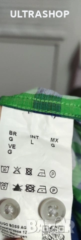 BOSS L size Мъжка риза с дълъг ръкав, снимка 9 - Ризи - 54272868