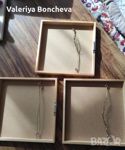 3бр малки картини със сърца, снимка 4 - Картини - 53246445