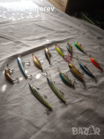 Комплект 13 бр. воблери – Rapala, Salmo, Halco RMG P50, Frenzy, снимка 3 - Такъми - 55978210
