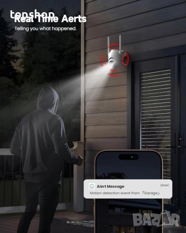 Нова, без нужда от интернет PEEIPM 4G LTE Външна камера за видеонаблюдение със SIM карта..., снимка 4 - IP камери - 51572467