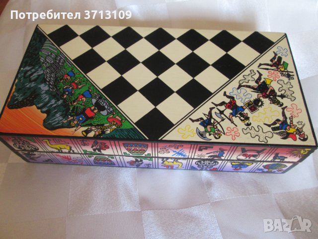 Уникален шах с ръчно изработени и рисувани фигури, снимка 2 - Колекции - 42376551