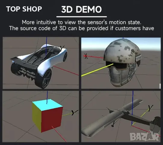 акселерометър+инклинометър] WT9011DCL MPU9250 високопрецизен 9-осов жироскоп+ъгъл, снимка 4 - Друга електроника - 48777031