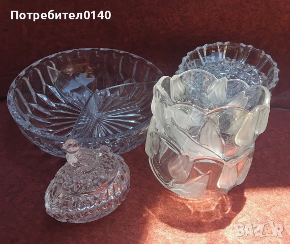 Швейцарски кристални купи,чинни,плата, снимка 1