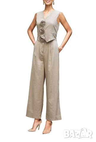 Комплект две части - елек и панталон 3Д декорация с рози , снимка 11 - Комплекти - 50922568