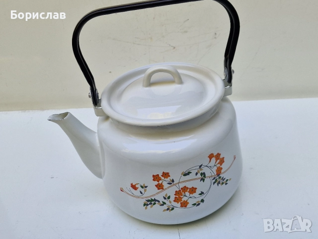 Чайник - емайлиран 3 л., снимка 8 - Сервизи - 51514878