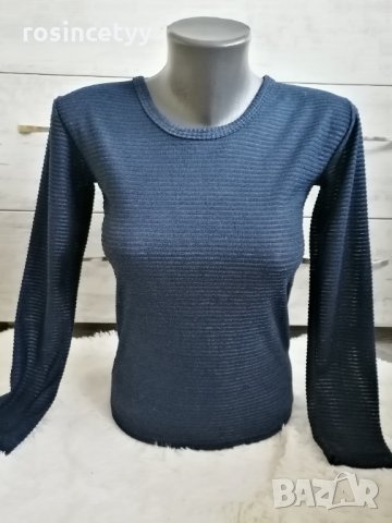 синя блузка, снимка 5 - Блузи с дълъг ръкав и пуловери - 23917136