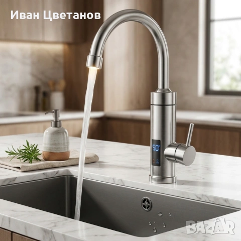 Електрически смесител за моментално загряване на водата с Led дисплей