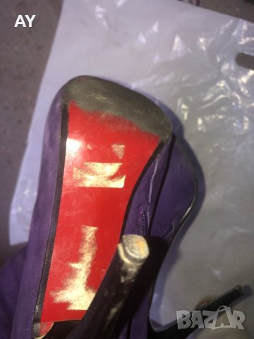 Дамски боти естествен велур, снимка 5 - Дамски боти - 34879096