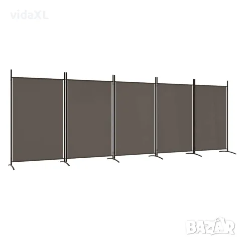vidaXL Параван за стая, 6 панела, антрацит, 433x180 cм, тексти5