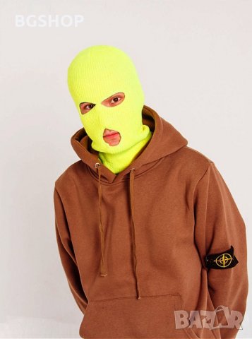 Зимна шапка маска - Yellow Neon Balaclava, снимка 4 - Шапки - 30397935