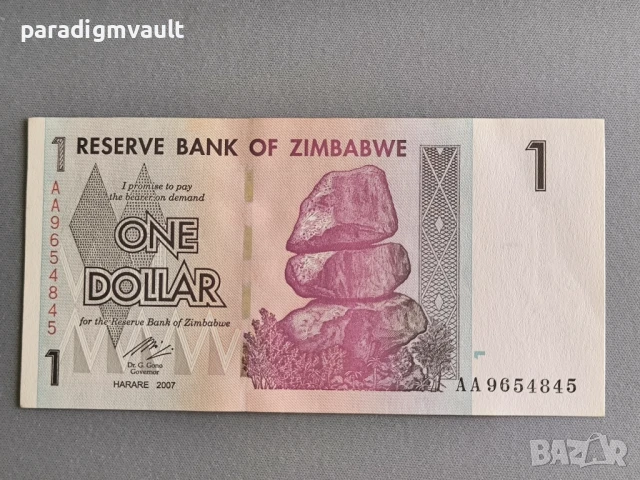 Банкнота - Зимбабве - 1 долар UNC | 2007г.