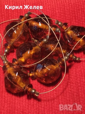 ФАСЕТИРАНО МУРАНО ВЕНЕЦИАНСКО СТЪКЛО АРТИСТИЧНО КОЛИЕ СТАРО 72401, снимка 9 - Колиета, медальони, синджири - 29638090