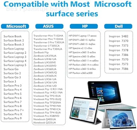 Нов Магнитен стилус за Surface Pro/Go/Laptop с гумичка прецизна Писалка, снимка 2 - Друга електроника - 48236044