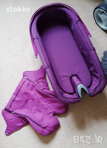 Кош за новородено Stokke Xplory в лилаво, снимка 1