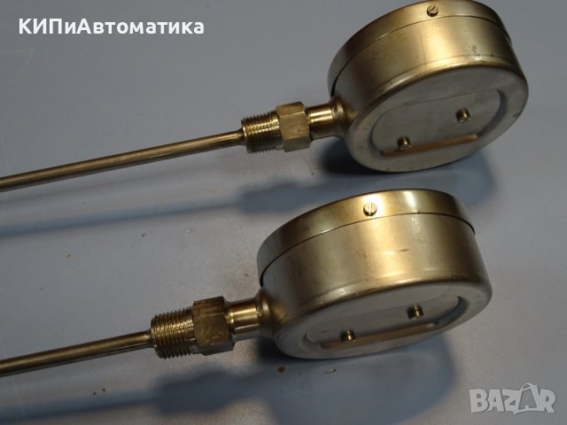 биметален термометър Wika thermometer ф100mm, 0/+100°C, -10/+150°C, L-400-500mm, снимка 5 - Резервни части за машини - 37104512