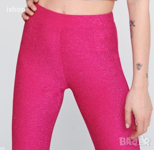 Цикламен Панталон С Брокат, снимка 4 - Панталони - 40501337
