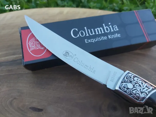 Сгъваем джобен нож Columbia с гравирана дръжка В3165, снимка 5 - Ножове - 50094994