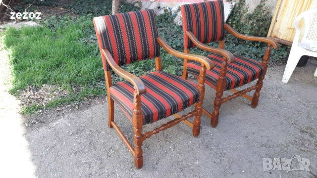 Кресла ретро масив-2бр.-№040, снимка 3 - Дивани и мека мебел - 52750485