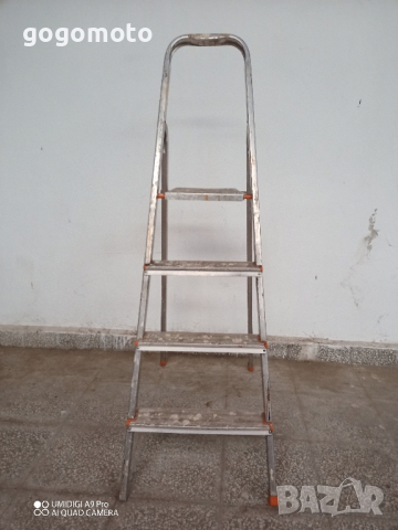Стара немска стълба алуминиева, лека, сгъваема, бояджийска., снимка 5 - Други стоки за дома - 44716708