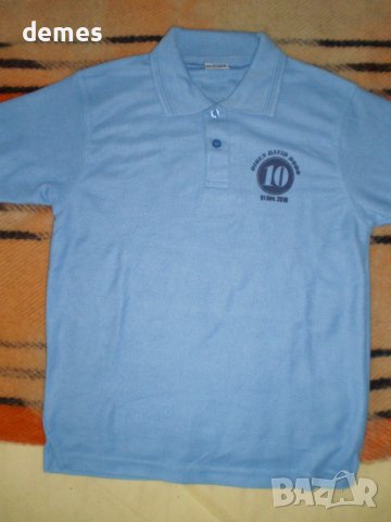 Детска тениска за момче с копчета,якичка и щампа-размер 140, снимка 1 - Детски тениски и потници - 37851378