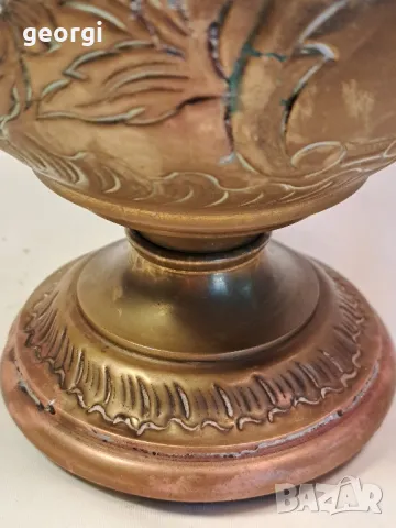 Стара месингова газена лампа  7/2, снимка 3 - Антикварни и старинни предмети - 49778904