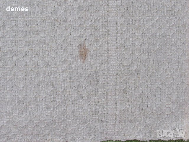  Ръчно изработена памучна кърпа от 40-те год. ХХ в. 69/46см, снимка 4 - Други - 31230056