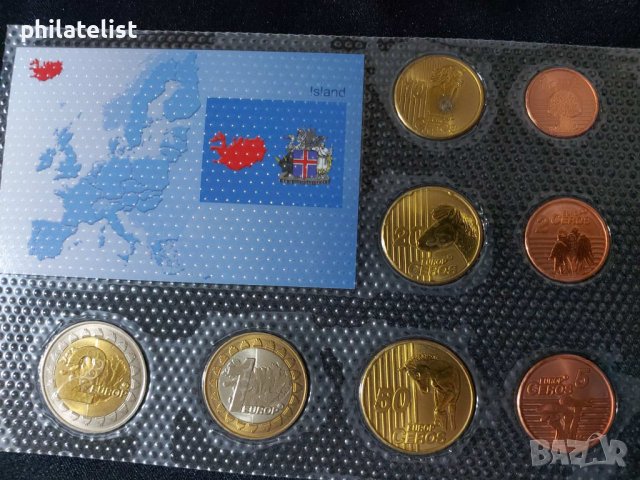 Пробен Евро сет - Исландия 2004 - 8 монети, снимка 2 - Нумизматика и бонистика - 44265546