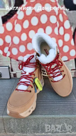 Английски дамски оригинални боти Skechers,естествена кожа , снимка 2 - Дамски боти - 48473298