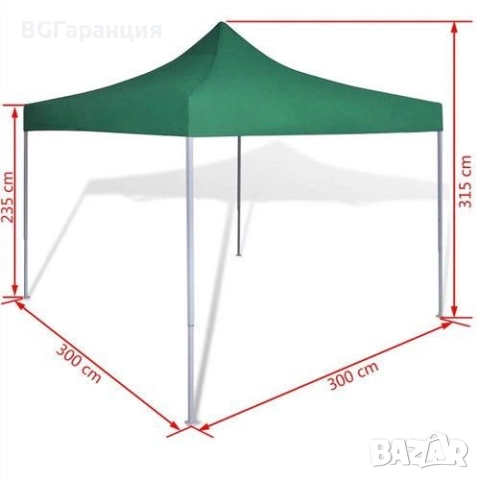Сгъваема Шатра 3х3 м. в ново състояние, снимка 2 - Други - 51820585