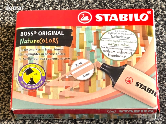 STABILO BOSS ORIGINAL NatureCOLORS Wildflowers Edition - Маркер - Пакет от 10 броя - Сиво-виолетов, снимка 8 - Ученически пособия, канцеларски материали - 52455448