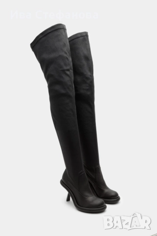 Разкошни Vic Matie нови  дълги черни чизми ботуши до каляното кожени , снимка 13 - Дамски ботуши - 52829975