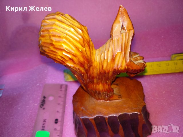 СТАРА РУСКА ФИГУРА КАТЕРИЧКА ЛИПОВО ДЪРВО СКУЛПТУРА ХУДОЖЕСТВЕНА РЪЧНА ИЗРАБОТКА ЛАКИРАНА СССР 42822, снимка 16 - Статуетки - 44186632