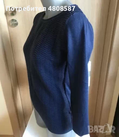 Тъмносиня блуза с дълъг ръкав, снимка 5 - Блузи с дълъг ръкав и пуловери - 54321646