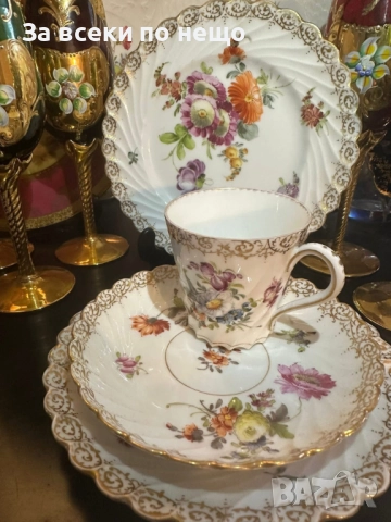 Circa 1894 наличие на няколко великолепни тройни сета съвместимост на чашката около 175 мл Код P1624, снимка 12 - Съдове за готвене - 52917010