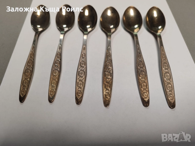 Посребрени чаени лъжички 2 x 6 бр.