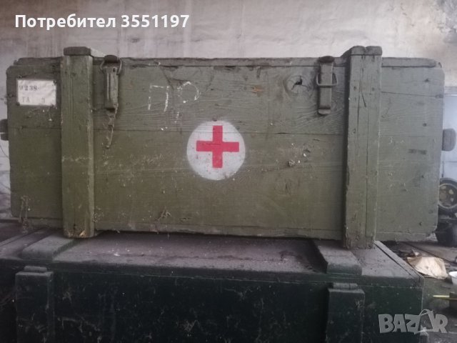 Големи Медицински военни сандъци за пчелни кошери или дървен материал , снимка 1 - Дърводелски услуги - 39314187