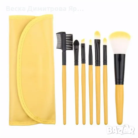 Сладък мини комплект от 7 четки за грим в чантичка HZS79, снимка 10 - Козметика за лице - 47729520