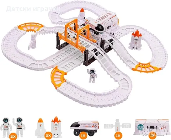 Състезателна писта орбитална станция Космически кораб и астронавти , снимка 6 - Коли, камиони, мотори, писти - 48647150