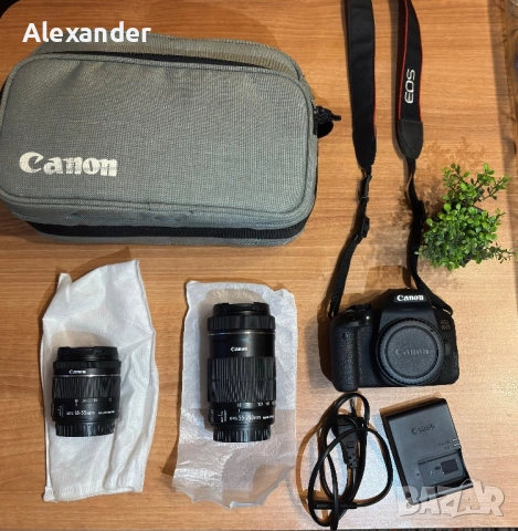 Canon EOS 800D + Canon EF-S 18-55 IS STM + Canon EF-S 55-250 f/4-5.6 IS STM + Чанта Canon