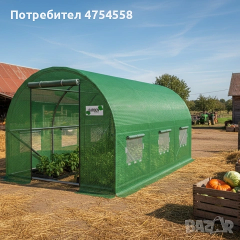 Градинска оранжерия - Професионална защита и идеални условия за вашите култури - 3,5 x 2 x 2 м, снимка 2 - Оранжерии - 54073535