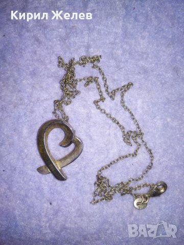 СЪРЦЕВИДНО КРАСИВО СРЕБЪРНО МОДНО КОЛИЕ с МЕДАЛЬОН СРЕБРО 925 ДИЗАЙНЕРСКИ АРТ МОДЕЛ 36458, снимка 3 - Колиета, медальони, синджири - 39643054