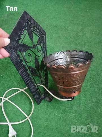 Лампа за стена ковано желязо и мед