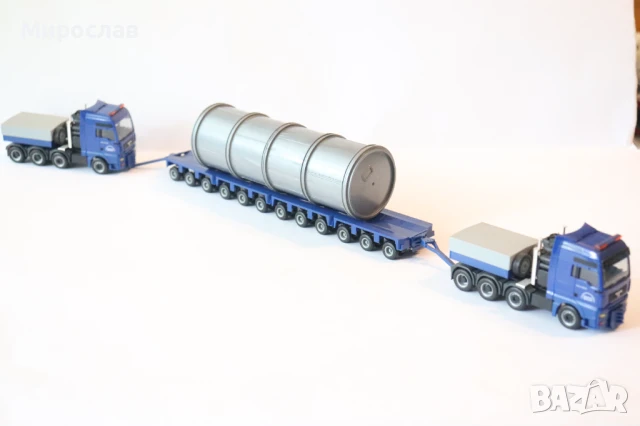 HERPA H0 1/87 РЕМАРКЕ MAN КАМИОН КОМПОЗИЦИЯ ТЕЖКОТОВАРЕН ТРАНСПОРТ МОДЕЛ КОЛИЧКА