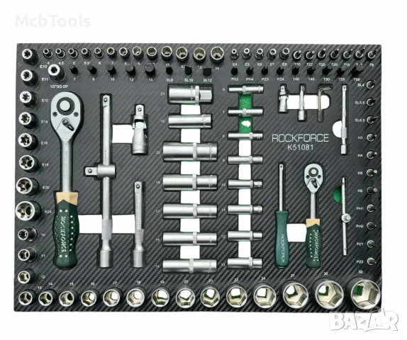 Професионален шкаф с инструменти RockForce 172 части, снимка 5 - Други инструменти - 47556684