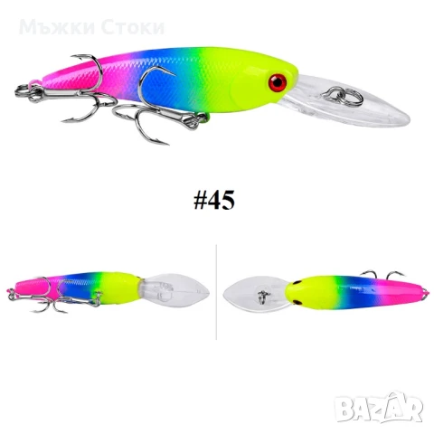 Сет Воблери – 10 Броя, Изкуствени примамки за риболов, снимка 5 - Стръв и захранки - 50775167