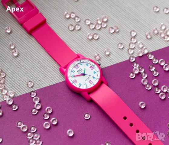 Детски Часовници Q&Q 10 BAR. Оригинален Детски Часовник QQ. Динозавър,Розов,Черен. VR19J VR99J VR41J, снимка 12 - Детски - 54011213