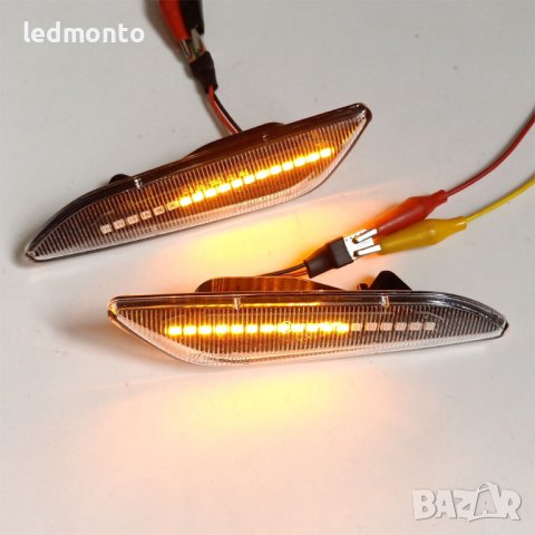 LED мигач страничен бягащ мигачи Alfa Romeo 156 147 Fiat Tipo Lancia Delta кристални, снимка 4 - Части - 38363310