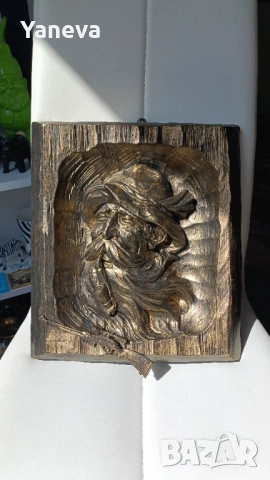 "Стария ловец" , дърворезба с метален елемент, пушка. , снимка 5 - Статуетки - 53989991